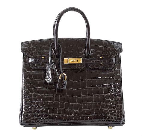 birkin 25 hermes|Hermes Birkin 25 black crocodile.